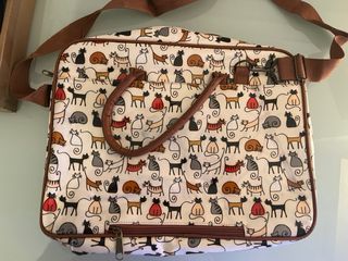 Maletín portátil Misako estampado gatos son dos