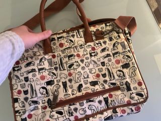 Maletín portátil Misako estampado gatos son dos