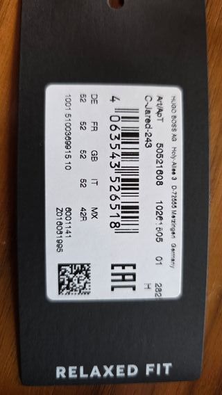 Abrigo Hugo Boss Beige/Marrón Talla 52