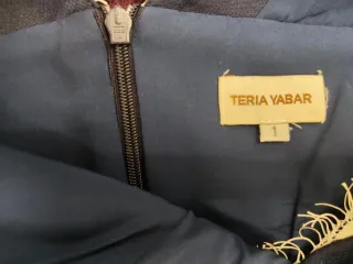 Vestido Teria Yabar Azul Encaje