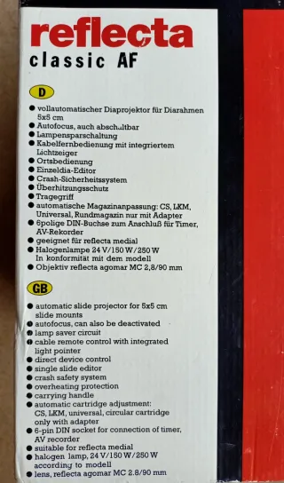 Proyector diapositivas Reflecta Classic AF
