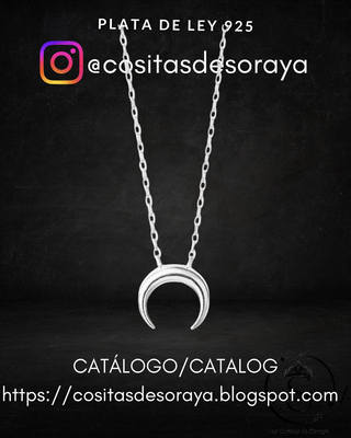 Gargantilla Plata de Ley 925 Luna Invertida 10