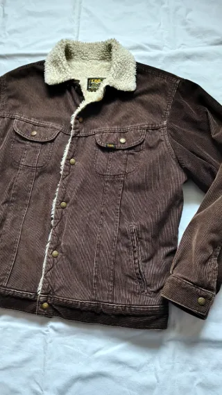 Chaqueta vaquera de pana Lee borrego talla L