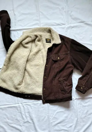 Chaqueta vaquera de pana Lee borrego talla L