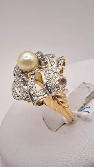 Anillo Oro 18K Perla