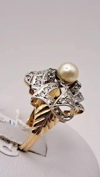 Anillo Oro 18K Perla