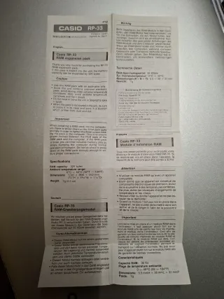 REBAJADO!Calculadora Casio FX-850 P Manual y RP-33