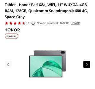 Tablet Honor Pad X8a 11 4GB RAM 128GB Gris