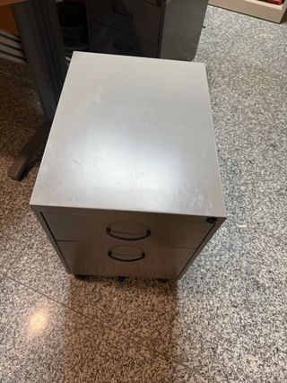 2 Cajoneras metálicas oficina con ruedas