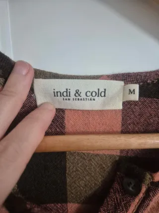 Vestido Indi & Cold cuadros rosa y marrón