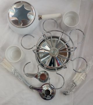 Juego de fondue vintage blanco