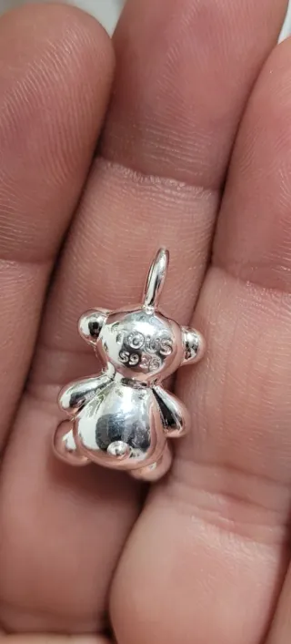 Colgante Oso Perla Plata Tous