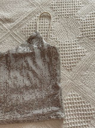 Top Lentejuelas Plata Tirantes