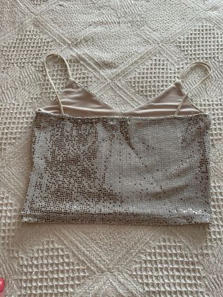 Top Lentejuelas Plata Tirantes