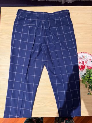 Pantalón de traje Zara cuadros azul Talla 36
