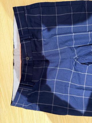 Pantalón de traje Zara cuadros azul Talla 42