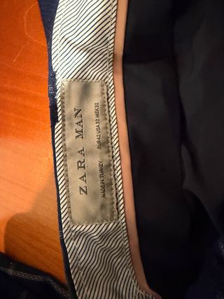 Pantalón de traje Zara cuadros azul Talla 42