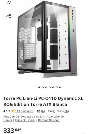 PC Case Lian Li O11 Dynamic XL Edicion Asus ROG
