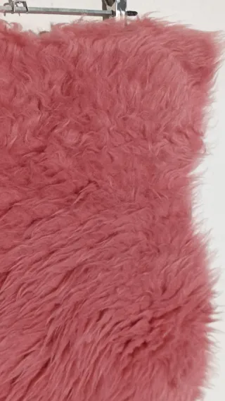 Alfombra Piel Oveja Natural Rosa