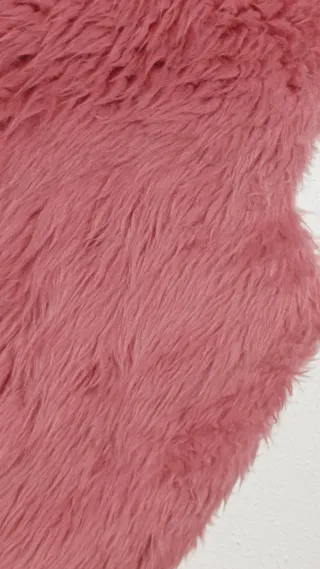 Alfombra Piel Oveja Natural Rosa