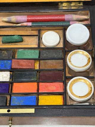 ANTIGUA EXCLUSIVA CAJA PINTURAS FRANCIA S.XIX