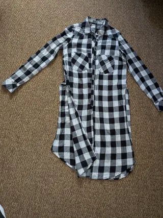 Camisa larga a cuadros