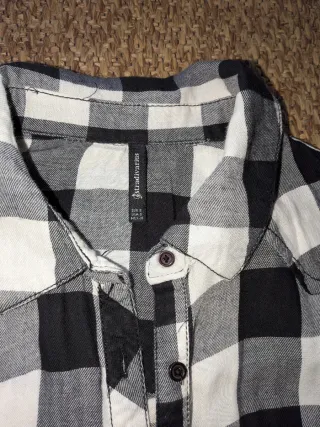 Camisa larga a cuadros