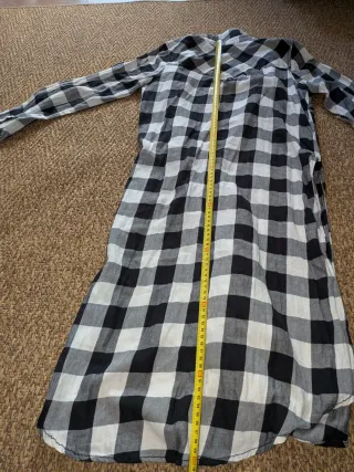 Camisa larga a cuadros