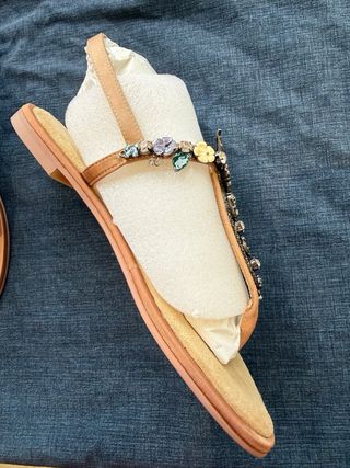 Sandalias Alma en Pena florales sin estrenar