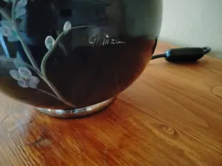 Lámpara cerámica artesanal italiana vintage