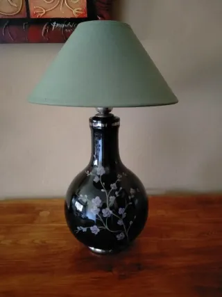 Lámpara cerámica artesanal italiana vintage