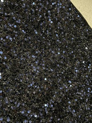 Falda corta lentejuelas azul y negro