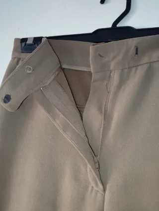 Pantalones de vestir mujer beige y negro