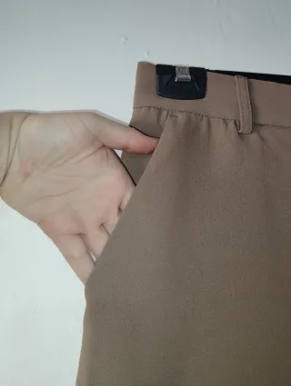 Pantalones de vestir mujer beige y negro