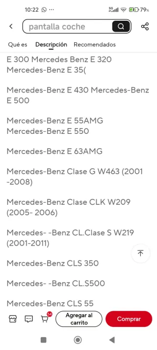 Pantalla CarPlay Android Mercedes Clase E y varios