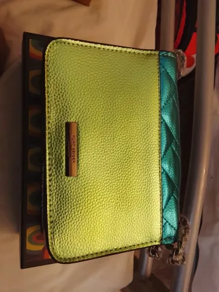 Bolso Kurt Geiger rosa y verde