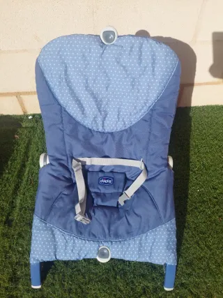 Hamaquita bebé Chicco azul con funda