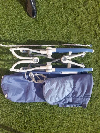 Hamaquita bebé Chicco azul con funda