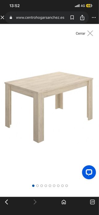 Mesa Comedor Extensible Roble Como Nueva