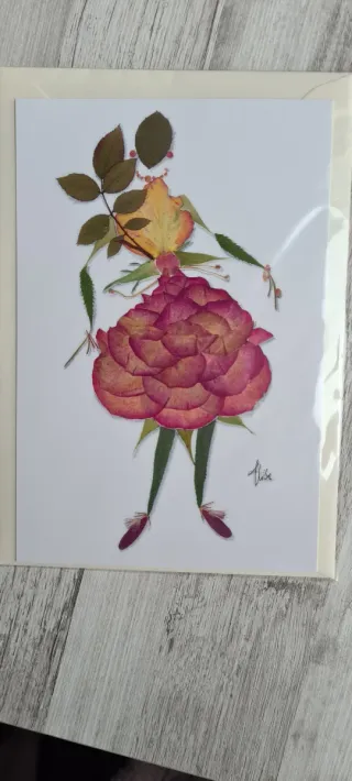 Tarjetas. Dibujos que imitsn flores secas