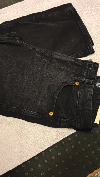 Pantalón Stradivarius Negro Mujer