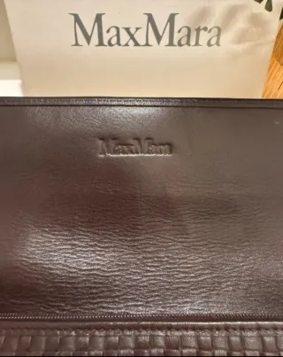 Cartera Max Mara Piel Trenzada Marrón