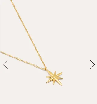 Collar Guidance de plata bañada en oro