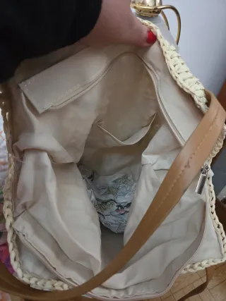 Bolso de rafia mujer multicolor