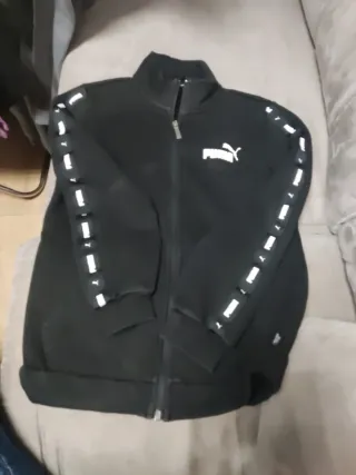 Sudadera Puma Negra con Logo