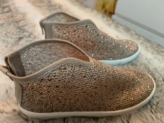 Zapatillas Brillantes Mujer Oro/Plata