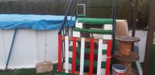 Filtro y Bomba Piscina ancho 3,40 largo 7