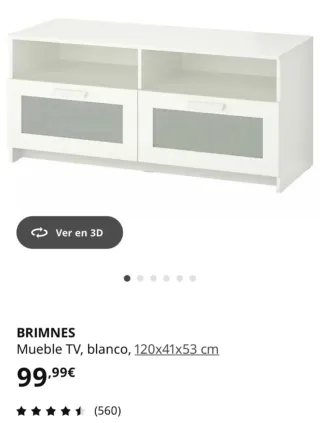 Mueble TV Brimnes Ikea Blanco en perfecto estado
