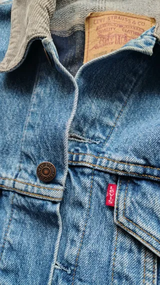 Chaqueta vaquera vintage Levis forro lana talla L