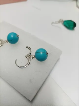 2 Pares Pendientes Plata Ley 925